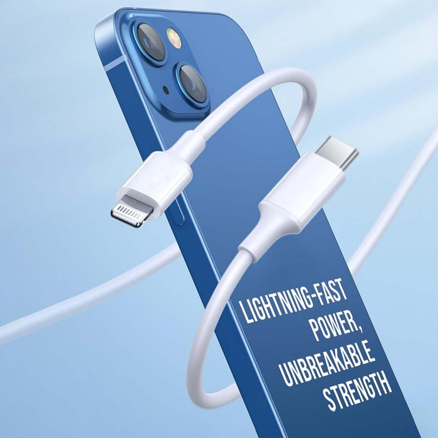 Type C to L cable [MFi Certified] for 30W Fast Charging,designed for iphone cable with 480Mbps Data Sync compatible with iPhone 14,13,12,11,9,8,7 Series,1m White