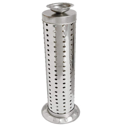 Safety Agarbatti Stand Steel Incense Holder (Silver, Pack of 2)(Cylindrical)