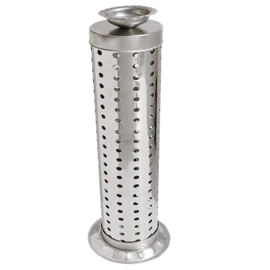 Safety Agarbatti Stand Steel Incense Holder (Silver, Pack of 2)(Cylindrical)