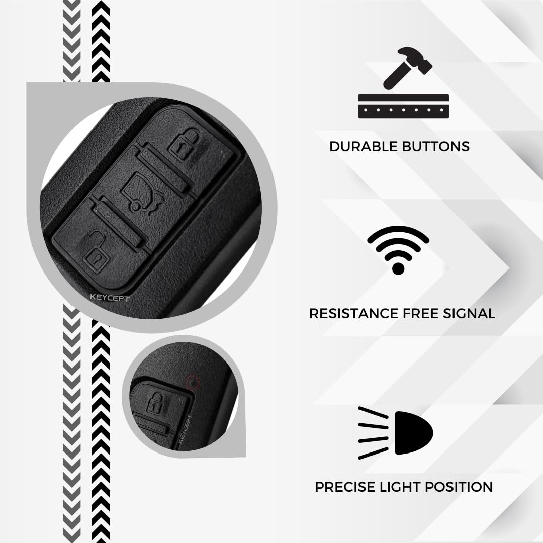 Premium for XUV 500 - (Front ONLY) Durable 3 Button Remote flip Key housing/Body/case Replacement