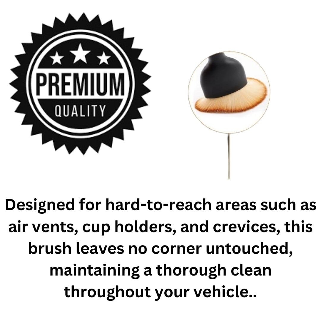 Ergonomic Car Cleaning Brushes, Dashboard Cleaner, Secure Grip Handles, Durable Construction