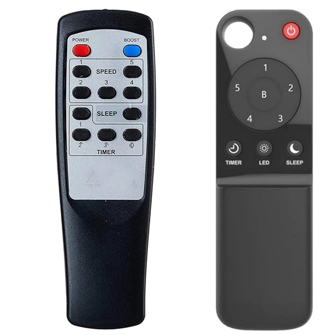 Replacement Remote Control Compatible with Atomberg Ceiling Fan, Wireless with Sleep Mode, Timer, Speed Adjustment, 5 Speed Settings, Black