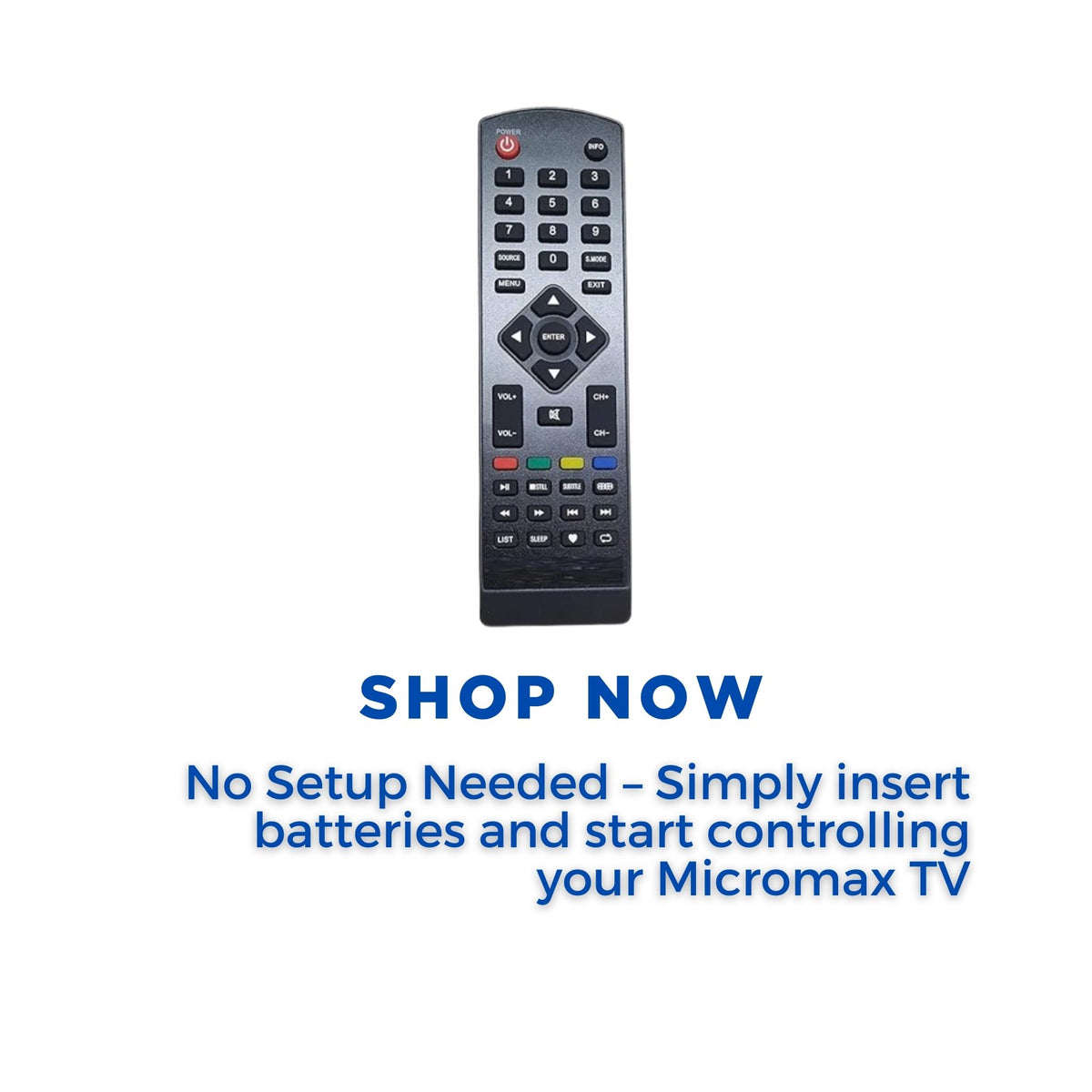 Micromax LCD/LED TV Remote Control | Easy Navigation & Control for LCD/LED TV Models.
