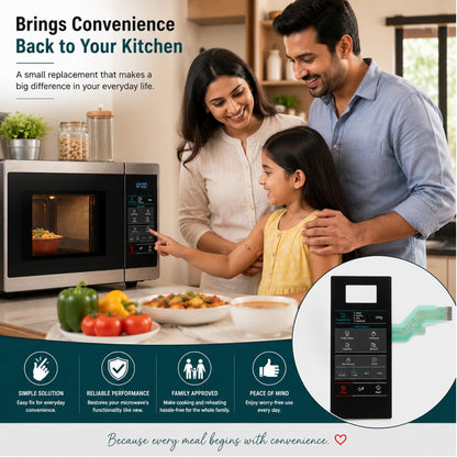 Replacement Membrane Touch Keypad for Samsung Microwave Oven MW73AD MW-73AD, Black