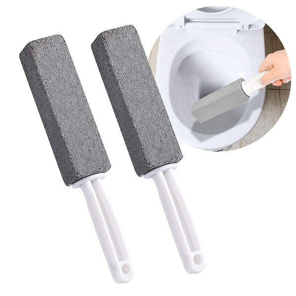 Toilet Cleaner Brush with Handle Pumice Stone for Cleaning, Tiles, Iron, and Rust, Cleaning, Stain Remover Toilet Bowl Clean Brush with Handle Pumice Scouring Stick Cleaner (Pack of 1)