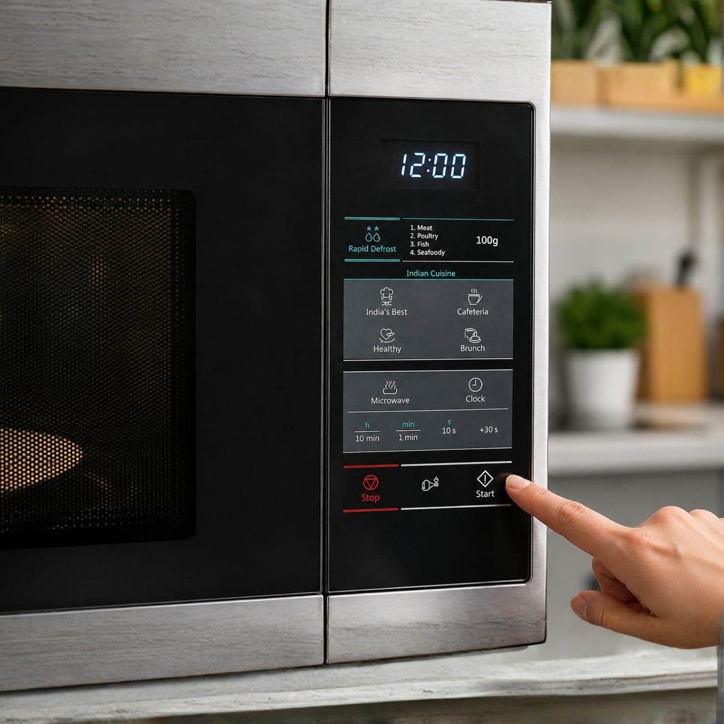 Replacement Membrane Touch Keypad for Samsung Microwave Oven MW73AD MW-73AD, Black