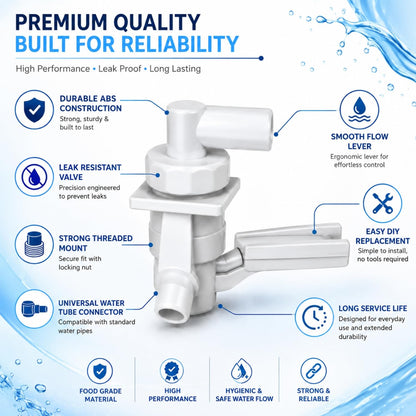 Water Dispenser Tap Faucet Replacement Part - Universal Fit, White & Grey(Pack of 1)