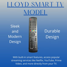 Lloyd Smart TV Remote for LED 380 | Effortless Control for HDTV & LED LCD Displays | Enhance Your Viewing Experience with Easy Navigation and Precise Functionality