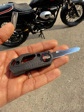 Stylish Carbon Finish Flip Key: Compatible Upgrade for Hero Splendor, NXG & Passion Pro (Left Cut)