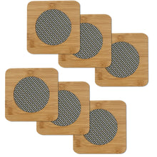 Bamboo Wooden Coasters for Home Pan Pot Holder for Dining Table Heat Pad for Kitchen - Pack of 2 (AR2922)