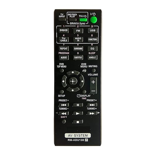 Sony Model No: RM-ADU138 | AV System Accessories |  Remote Compatibility for Convenient Control