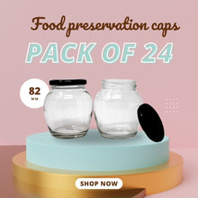 Glass Jars Air-Tight Black Metal Caps – Stylish Storage for Pantry, Spices, and More (82mm), Metal Lid for Glass jar/Bottles.