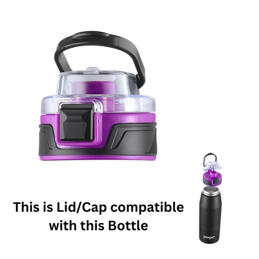 Pexpo Atlas Push Button Sipper Cap/Lid | Compatible Replacement Sipper Lid for Pexpo Atlas Bottles | Non-Original Bottle Cap