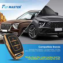 Car Key Cover for Hyundai Aura Creta, I10, Grand Nios, I20 (2021), I20 Active, I20 Elite Xcent 2019+ Flymaster Shop