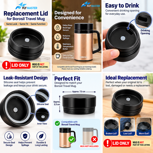 Borosil EasyGo Insulated Travel Mug – 410ml Stainless Steel Coffee Mug with Lid (Hot & Cold)