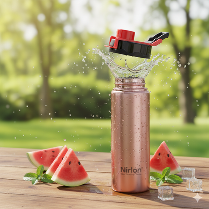Spare Lid For Nirlon Tranzy Sipper Bottle – 900ml Stainless Steel Single Wall Water Bottle (Lid Cap Only)