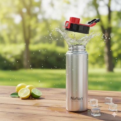 Spare Lid For Nirlon Tranzy Sipper Bottle – 900ml Stainless Steel Single Wall Water Bottle (Lid Cap Only)