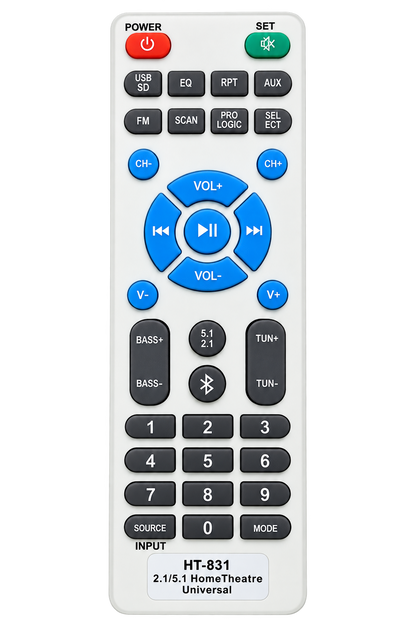 18 In1 Home Theater Universal Remote (Different Body Please Check Second Image) Compatible for Zebro-nics Philip MMS-4040F Mitsun IT-1800suf IT-401 SUF Intex f&d Target
