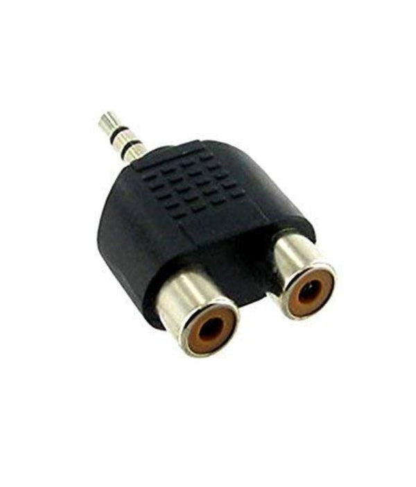 Micro RCA Female to 3.5mm Aux Stereo Male Jack Connector Converter |  Electronics Accessories | Pack of 2, Provides efficient connectivity between audio devices