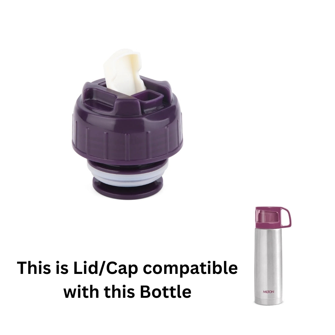 Milton Spare Glassy Lid Compatible for 750ml / 1000ml Glassy Water Bottle ‚Dark Purple Leak Proof Replacement Cap