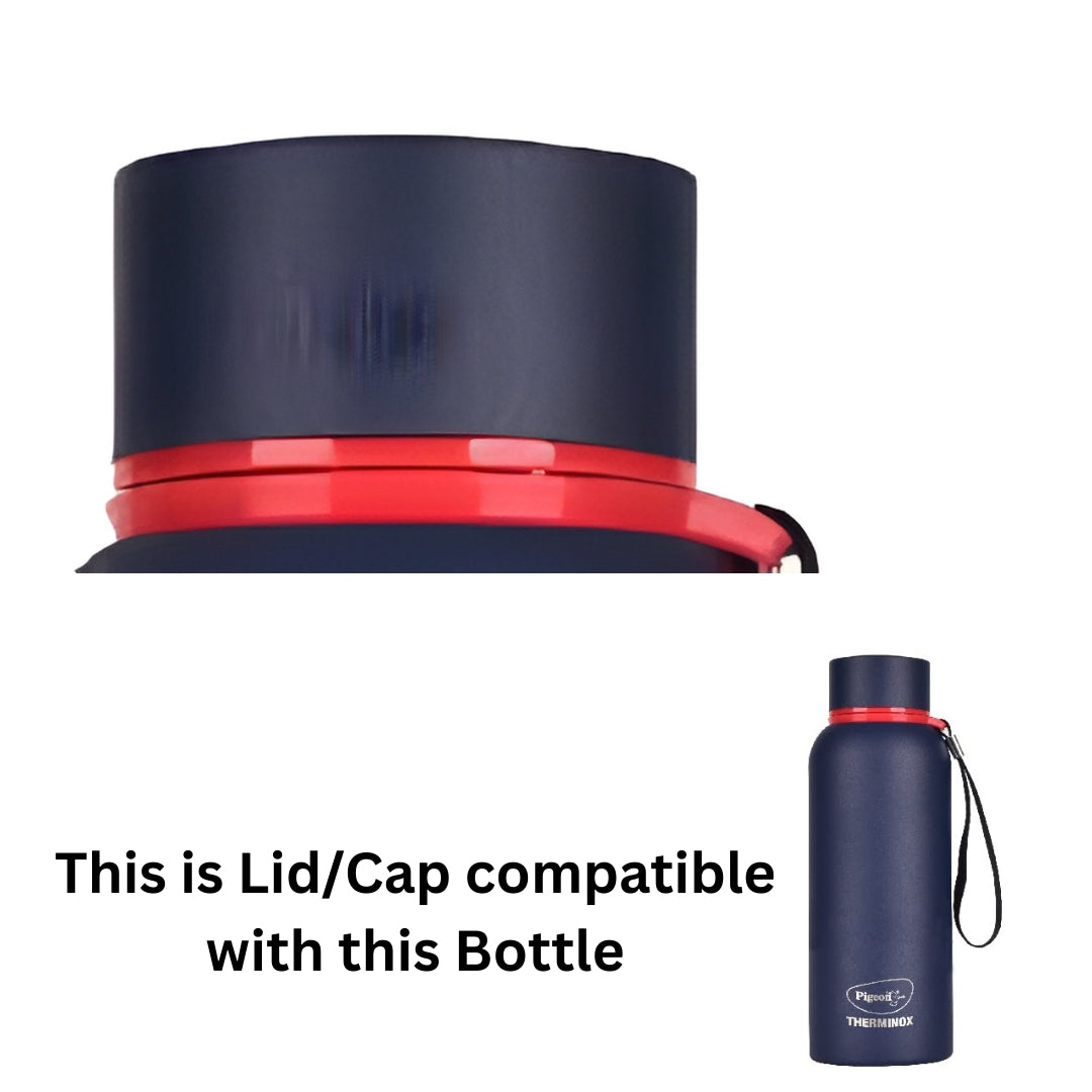 Pigeon Croma Navy Stainless Steel Double-Walled Leak-Proof Thermos 600 ml Spare Lid/Cap | Compatible Replacement Bottle Lid (Non-Original)