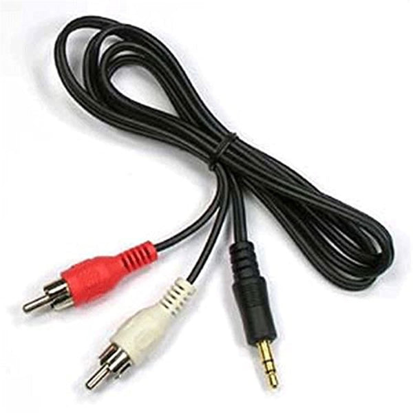 Premium AV Connectivity: 2RCA Stereo Cables with 3.5mm Aux Jack Flymaster Shop