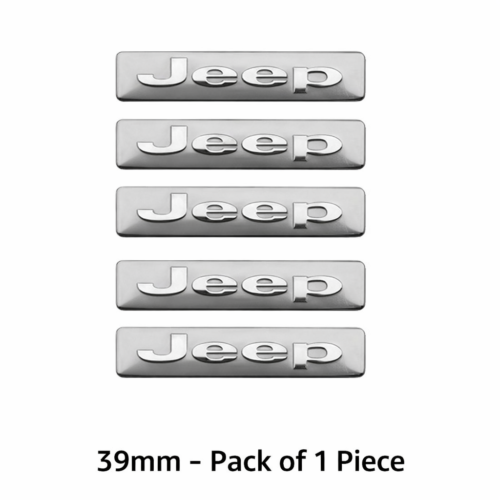 39mm Car Metal Logo Key Emblem Sticker for Jeep Renegade & Compass | Premium Zinc Alloy Key Decoration | Scratch-Resistant Auto Key Badge