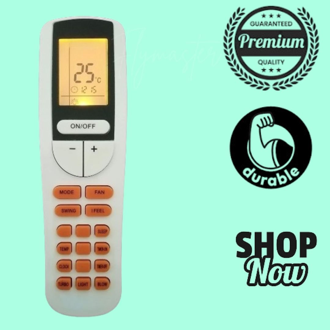 AC Remote Control with Display Light – Exact Replacement Compatible for Voltas Air Conditioners - Flymaster Shop