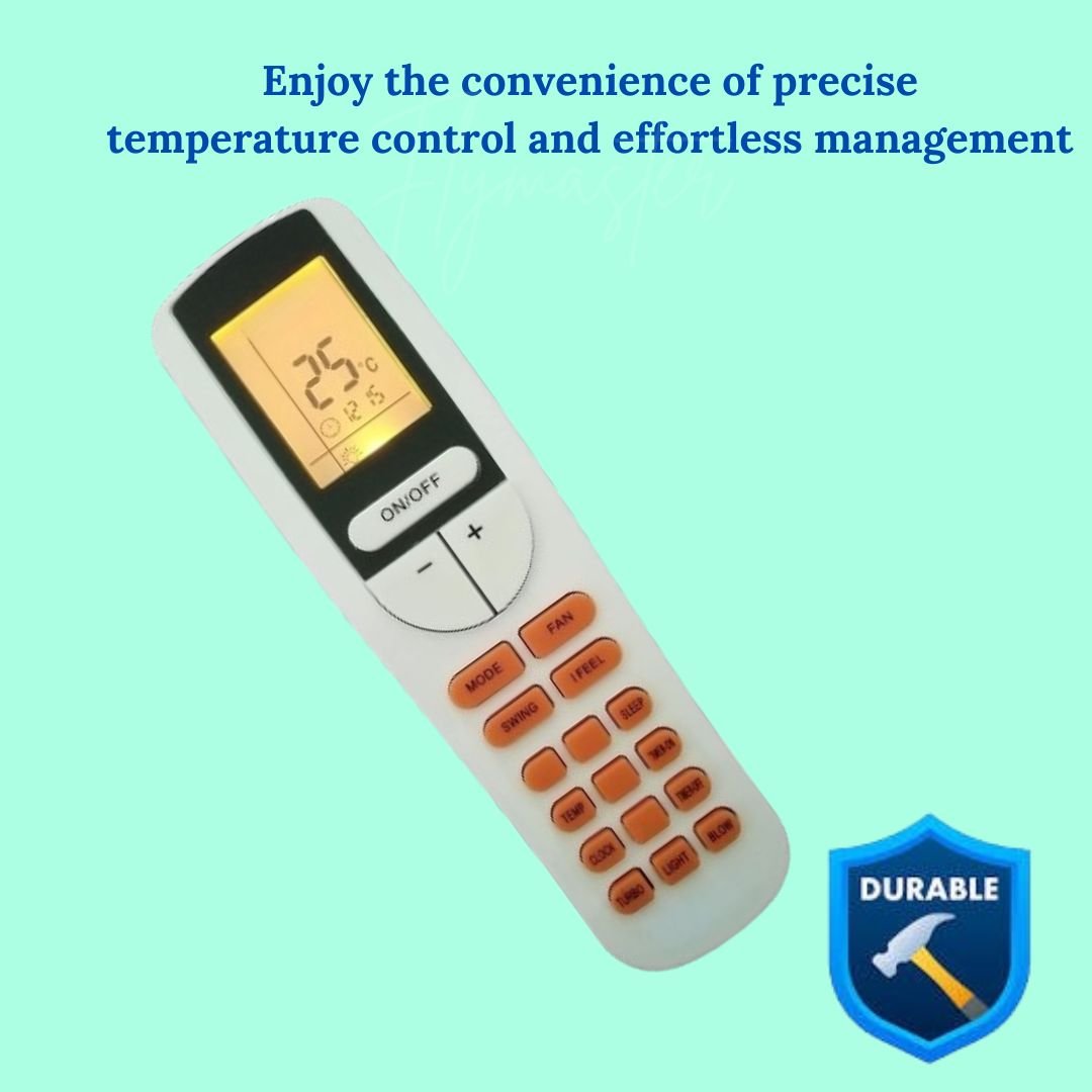 AC Remote Control with Display Light – Exact Replacement Compatible for Voltas Air Conditioners - Flymaster Shop