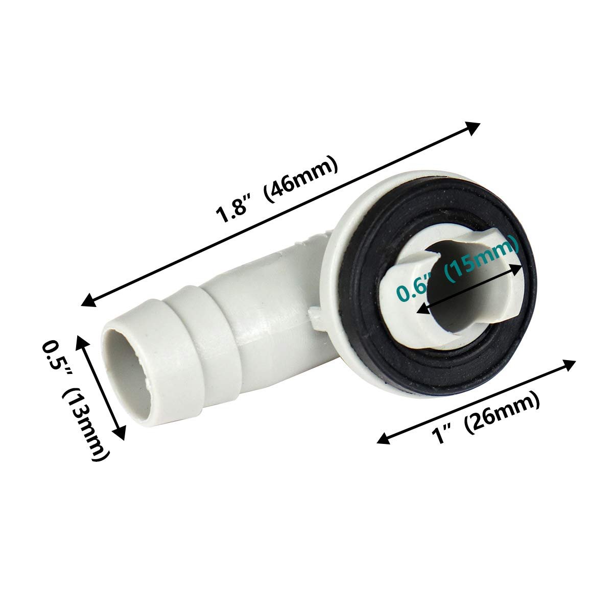 Air Conditioner Drain Hose Connector Elbow Fitting,with Universal 5.2 Ft AC Drain Hose kit for Mini-Split Condensate Unit & Window Units - Flymaster Shop