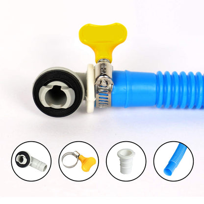 Air Conditioner Drain Hose Connector Elbow Fitting,with Universal 5.2 Ft AC Drain Hose kit for Mini-Split Condensate Unit & Window Units - Flymaster Shop
