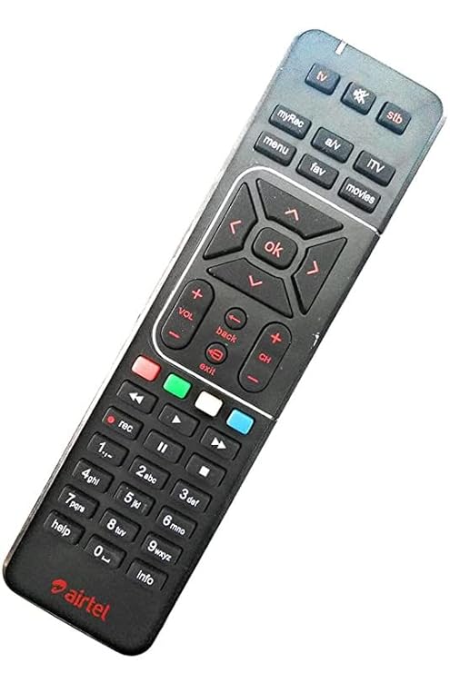 Airtel DTH remote for SD/HD/HD recording compatible televisions | Digital TV accessories | Easy remote access for digital TV viewing - Flymaster Shop