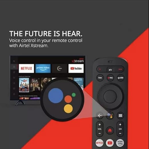 Airtel Xstream Remote | DTH Set Top Box Accessories | Voice Control Compatible & Convenient - Flymaster ShopFlymaster Shop