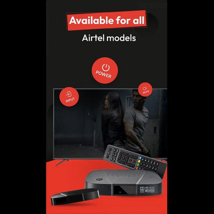 Airtel Xstream Set-Top Box | Remote Controls | Non-Voice Assistant Compatible, includes Netflix Function, in Black - Flymaster Shop