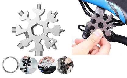 All-in-1 Multi-Tool - High-Carbon Steel Spanner, Hex Wrench, Screwdriver, Bottle Opener (Silver) - Flymaster Shop