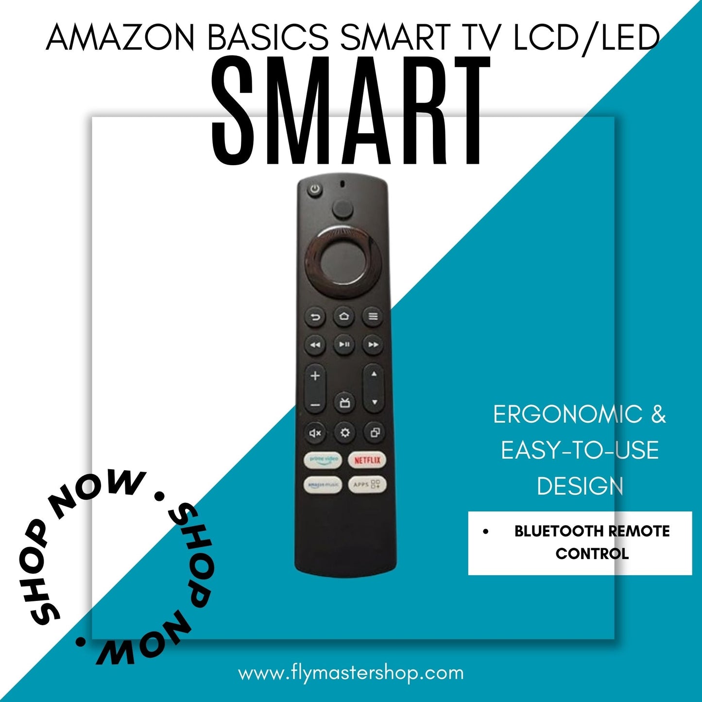 Amazon Basics Smart TV Remote | Compatible with LCD/LED TVs | Replacement Remote (No Voice, Not for Amazon FIRE TV Stick - Flymaster Shop