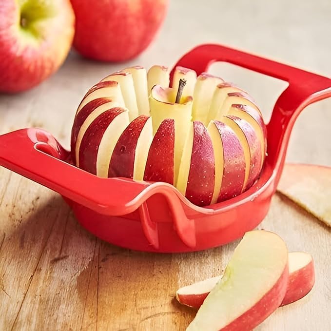 Apple Slicer, Corer, Cutter, Divider with 8 Stainless Steel Sharp Blades,Premium Dainty Gadget for Apples and More, Green (Model-2) - Flymaster Shop