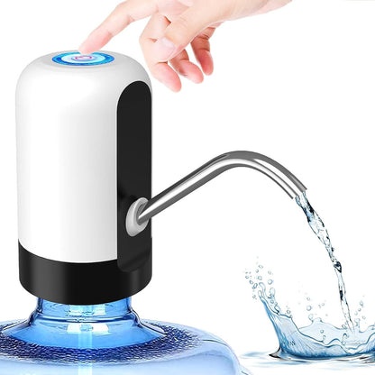 Automatic Water Dispenser Pump For 20 Litre Water Bottle Can With Portable C Type Charging Cable,White - Flymaster Shop