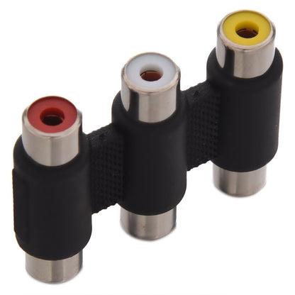 AV Audio Video | Electronics Accessories | Allows for Easy Coupling of 3 RCA Female Connectors - Pack of 2 - Flymaster Shop