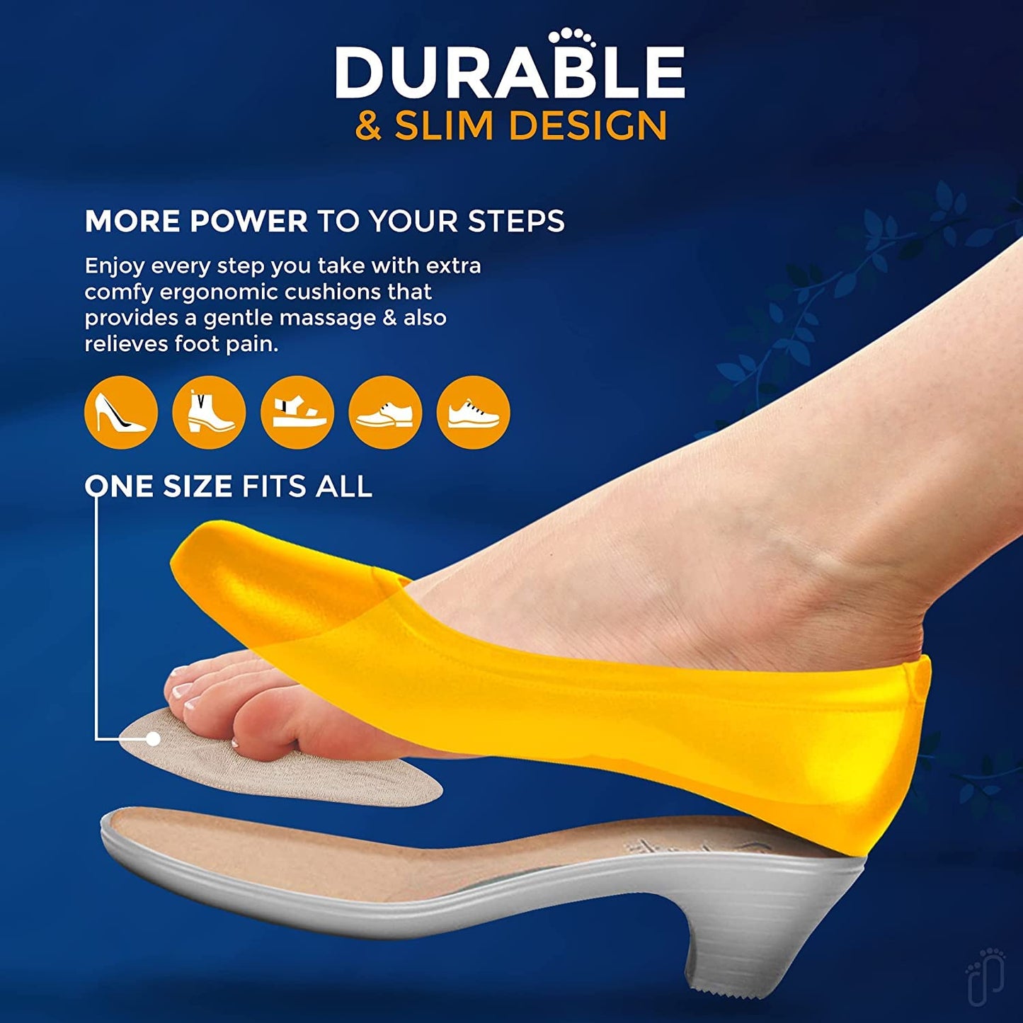 Ball of Foot Cushions, Metatarsal Pads, High Heel Inserts, Forefoot Cushions and Soft Gel Insole Pads, Ideal for Women Mortons Neuroma & Metatarsal Foot Pain Relief (4 pcs) - Flymaster Shop