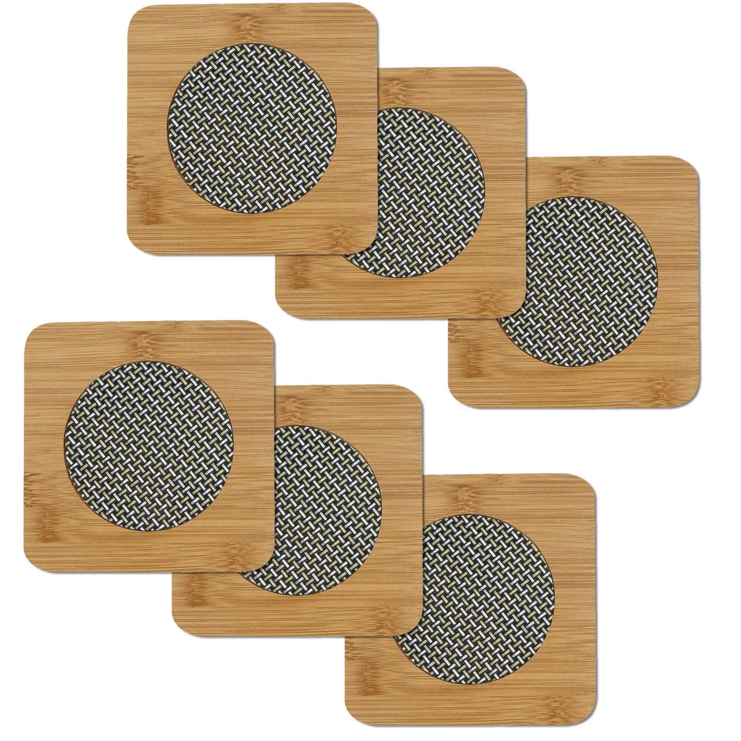 Bamboo Wooden Coasters for Home Pan Pot Holder for Dining Table Heat Pad for Kitchen - Pack of 2 (AR2922) - Flymaster Shop