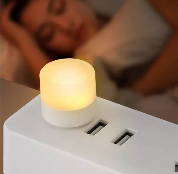 Bedroom Bathroom Nursery Hallway Kitchen Car Outdoor | LED Bulb | Portable Compact Night Light, USB Plug-in, White, Energy Efficient - Flymaster Shop