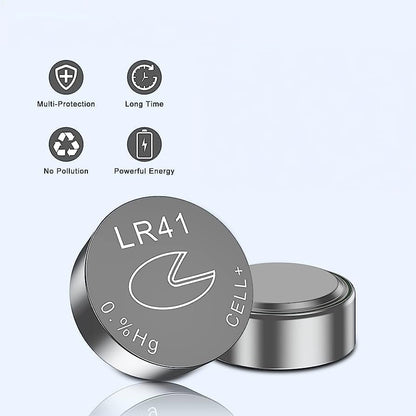 Button Cell Batteries | LR41 AG3 SR41 Models | 1.5V Alkaline, Compact & Long-lasting - Flymaster Shop