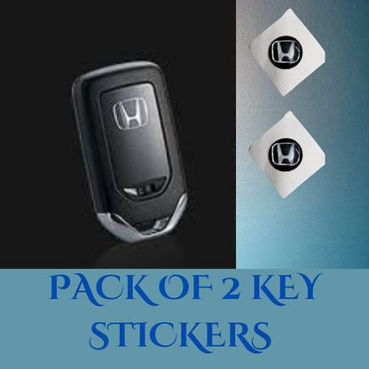 Car Sticker Key Fob Remote Badge – 14mm Oval Auto Emblem Logo Decal Compatible with Honda Vehicles (Pack of 2) - Flymaster Shop