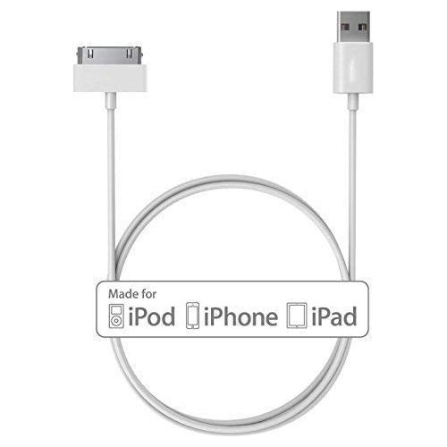 Charging and Sync Data Cable | Model: iPhone 4/4S/4G, iPod and iPad 3rd Generation | Benefits & Features: 30 Pin USB connectivity, charging & data transfer capabilities - Flymaster Shop