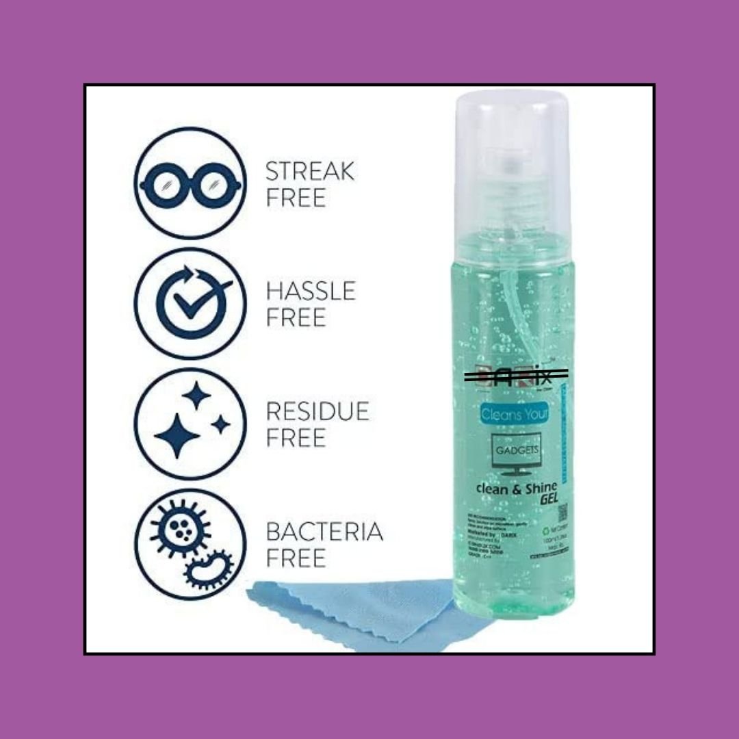 Cleaner Fluid Gel LCD Cleaning Kit, Liquid Solution with Cloth to Clean Mobile/Laptop Screen Pack of 3 - Flymaster Shop