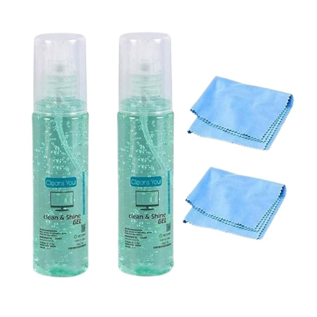 Cleaner Fluid Gel LCD Cleaning Kit, Liquid Solution with Cloth to Clean Mobile/Laptop Screen Pack of 3 - Flymaster Shop