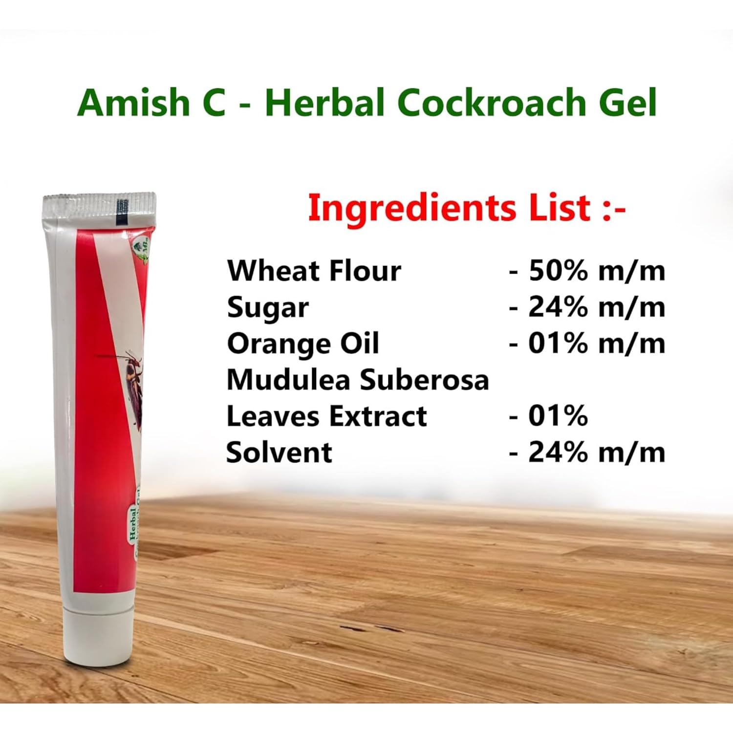 Cockroach Herbal Gel for Roach, use For Office, For Home, For Kitchen Fast and Natural & 100% Effective Safe (Pack Of 2 Tubes,20 Gram Each) - Flymaster Shop