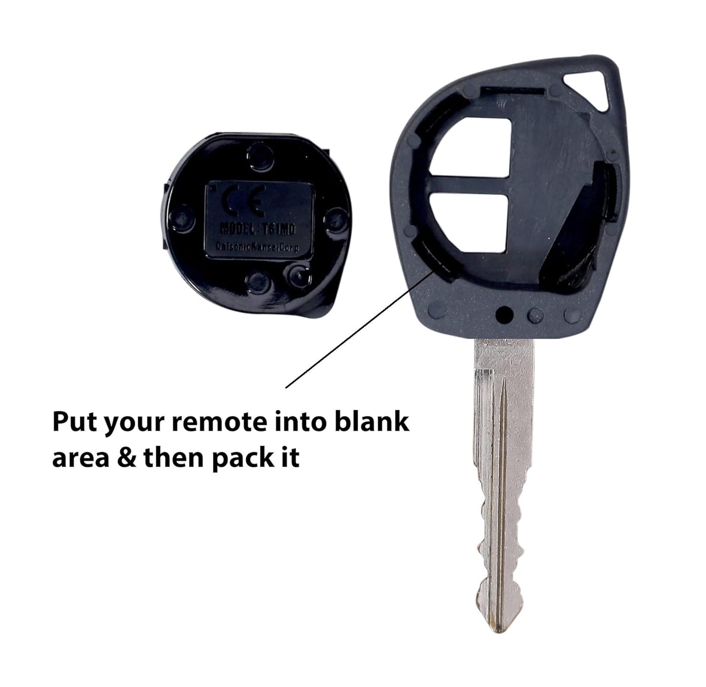 Combo Key Shell & Cover Set for Maruti Suzuki Models - Ciaz, Brezza, Jimny, Baleno, S-Cross, Celerio, Ignis, New Ertiga | No Key Included - Flymaster Shop