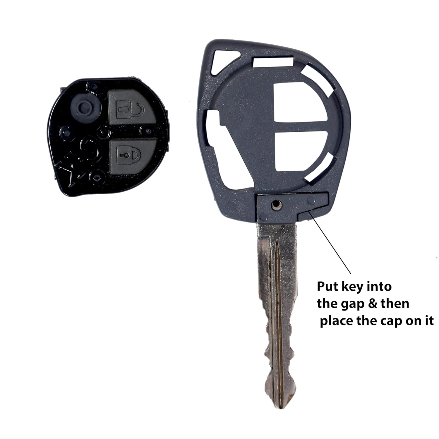 Combo Key Shell & Cover Set for Maruti Suzuki Models - Ciaz, Brezza, Jimny, Baleno, S-Cross, Celerio, Ignis, New Ertiga | No Key Included - Flymaster Shop
